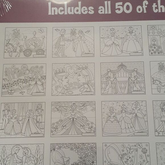 Mellisa & Doug Jumbo Princess & Fairy Coloring Book 50 Pictures New Sealed - Picture 4 of 4